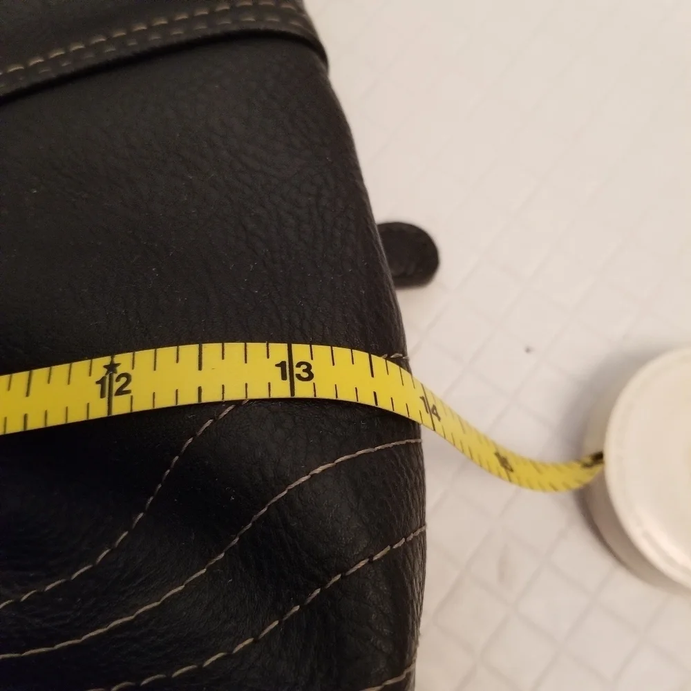 MULTI SAC Black Faux Leather Shoulder Purse 13.5 X 8.5 X 4